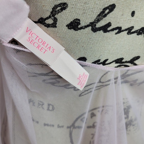 Victoria's Secret Flyaway Babydoll Slip Pink Floral Crystal Embellished 34C - Picture 6 of 6